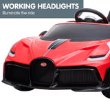 Kahuna Licensed Bugatti Divo Kids Electric Ride On Car - Red - Rear View