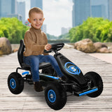 Kahuna G18 Kids Ride On Pedal Go Kart - Blue - Side View