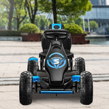 Kahuna G18 Kids Ride On Pedal Go Kart - Blue - Top-Down View
