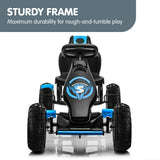 Kahuna G18 Kids Ride On Pedal Go Kart - Blue - Rear View