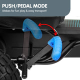 Kahuna G18 Kids Ride On Pedal Go Kart - Blue - Close-Up Angle