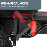 Kahuna G18 Kids Ride On Pedal Powered Go Kart Racing Style - Red - Low Angle