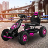 Kahuna G18 Kids Ride On Pedal Go Kart - Rose Pink - Rear View