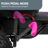 Kahuna G18 Kids Ride On Pedal Go Kart - Rose Pink - Low Angle