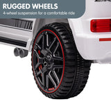 Kahuna Mercedes Benz AMG G63 Licensed Kids Ride On Electric Car Remote Control - White - Close-Up Angle