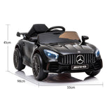 Kahuna Mercedes Benz Licensed Kids Electric Ride On Car Remote Control - Black - Close-Up Angle