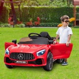 Kahuna Mercedes Benz Licensed Kids Electric Ride On Car Remote Control - Red - Side View