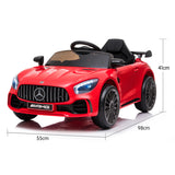 Kahuna Mercedes Benz Licensed Kids Electric Ride On Car Remote Control - Red - Top-Down View
