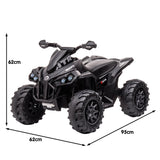 Kahuna GTS99 Kids Electric Ride On Quad Bike Toy ATV 50W - Black - Front View