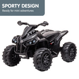 Kahuna GTS99 Kids Electric Ride On Quad Bike Toy ATV 50W - Black - Side View