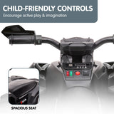 Kahuna GTS99 Kids Electric Ride On Quad Bike Toy ATV 50W - Black - Top-Down View