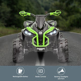 Kahuna GTS99 Kids Electric Ride On Quad Bike Toy ATV 50W - Green - 45-Degree Angle