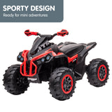 Kahuna GTS99 Kids Electric Ride On Quad Bike Toy ATV 50W - Red - Side View