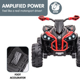 Kahuna GTS99 Kids Electric Ride On Quad Bike Toy ATV 50W - Red - Close-Up Angle