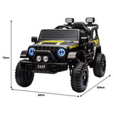Kahuna S619 Gravity Kids Electric Ride On Car - Black - Top-Down View
