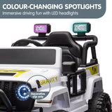 Kahuna S619 Gravity Kids Electric Ride On Car - White - Close-Up Angle