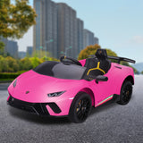 Kahuna Lamborghini Performante Kids Electric Ride On Car Remote Control by Kahuna - Pink - Low Angle