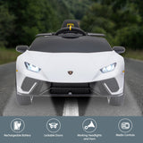 Kahuna Lamborghini Performante Kids Electric Ride On Car Remote Control by Kahuna - White - Side View