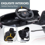 Kahuna Lamborghini Performante Kids Electric Ride On Car Remote Control by Kahuna - White - Top-Down View
