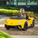 Kahuna Lamborghini Performante Kids Electric Ride On Car Remote Control - Yellow - Extra Image