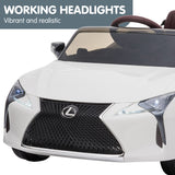 Kahuna Licensed Lexus Lc 500 Kids Electric Ride On Car - White - Rear View