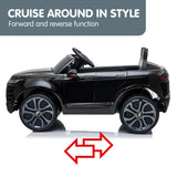 Kahuna Land Rover Licensed Kids Electric Ride On Car Remote Control - Black - Low Angle