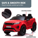 Kahuna Land Rover Licensed Kids Electric Ride On Car Remote Control - Red - 45-Degree Angle