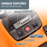 Kahuna Licensed MCL35 McLaren Kids Toy Ride On Electric Quad Bike - Orange - 45-Degree Angle