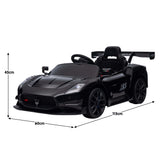 Kahuna Maserati MC20 GT2 Licensed Electric Kids Ride On Race Car Black - Side View