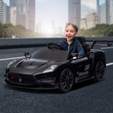 Kahuna Maserati MC20 GT2 Licensed Electric Kids Ride On Race Car Black - Low Angle