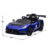 Kahuna Maserati MC20 GT2 Licensed Electric Kids Ride On Race Car Blue - Side View