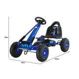 Kahuna G95 Kids Ride On Pedal Go Kart - Blue - Front View