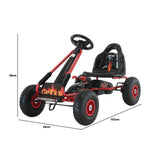 Kahuna G95 Kids Ride On Pedal-Powered Go Kart  - Red - Front View