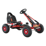Kahuna G95 Kids Ride On Pedal-Powered Go Kart  - Red - Side View