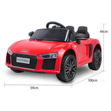 Kahuna R8 Spyder Audi Licensed Kids Electric Ride On Car Remote Control - Red - Side View