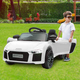 Kahuna R8 Spyder Audi Licensed Kids Electric Ride On Car Remote Control - White - Top-Down View