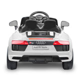 Kahuna R8 Spyder Audi Licensed Kids Electric Ride On Car Remote Control - White - Close-Up Angle