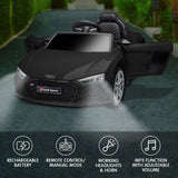 Kahuna Audi Sport Licensed Kids Electric Ride On Car Remote Control - Black - Rear View
