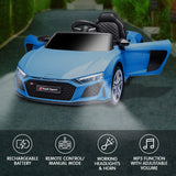 Kahuna Audi Sport Licensed Kids Electric Ride On Car Remote Control - Blue - Rear View