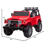 Kahuna Licensed Toyota FJ-40 Electric Kids Ride On Car by Kahuna - Red - Side View