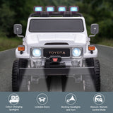 Kahuna Licensed Toyota FJ-40 Kids Ride On Electric Toy Car 80W - White - Side View