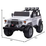 Kahuna Licensed Toyota FJ-40 Kids Ride On Electric Toy Car 80W - White - Rear View