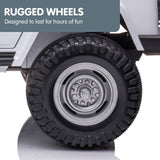 Kahuna Licensed Toyota FJ-40 Kids Ride On Electric Toy Car 80W - White - Close-Up Angle