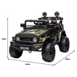 Kahuna Authorised Toyota FJ Cruiser Kids Electric Ride On Car - Green - Rear View