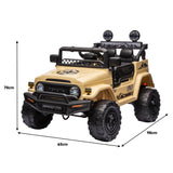 Kahuna Authorised Toyota Fj Cruiser Kids Electric Ride On Car - Khaki - Top-Down View