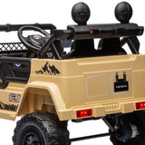 Kahuna Authorised Toyota Fj Cruiser Kids Electric Ride On Car - Khaki - 45-Degree Angle