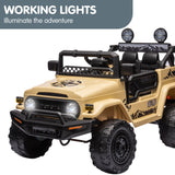 Kahuna Authorised Toyota Fj Cruiser Kids Electric Ride On Car - Khaki - Close-Up Angle