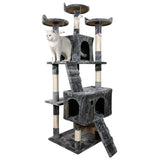 Furtastic 170cm Cat Tree Scratching Post - Dark Grey - Side View