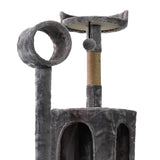 Furtastic 135cm Cat Tree Scratching Post - Dark Grey - Front View