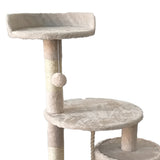 Furtastic 110cm Cat Tree Scratching Post - Beige - Side View